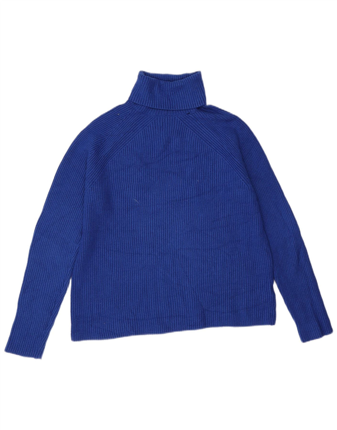 Marks & Spencer Damski sweter z golfem UK 14, średni niebieski, wiskoza