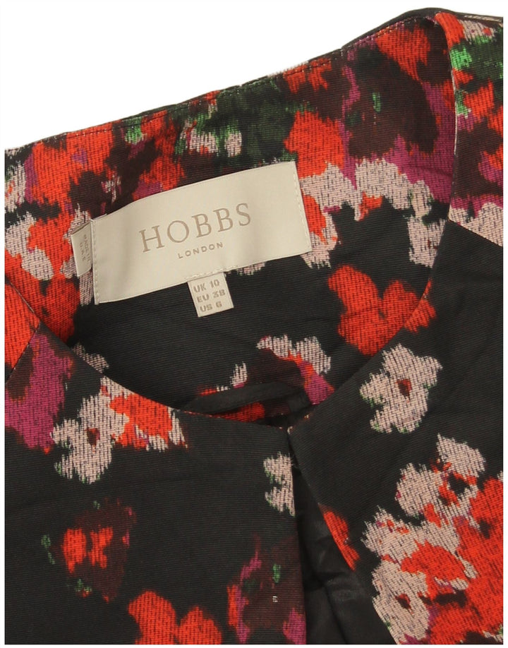Damski płaszcz oversize Hobbs UK 10, mały, czarny, z poliestru w kwiaty