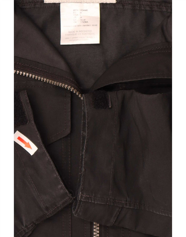 Męska kurtka przeciwdeszczowa Jack Wolfskin z kapturem UK 36/38 Średni czarny poliester