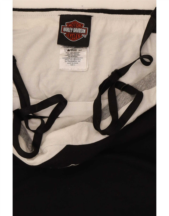Damski top na ramiączkach z grafiką Harley Davidson UK 14, duży, czarny, bawełniany