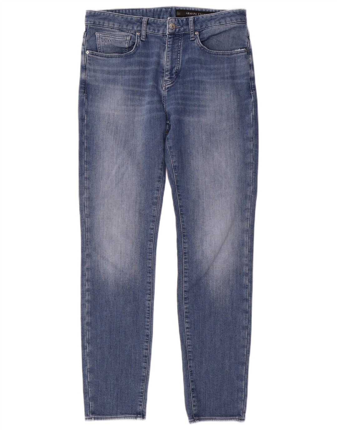Damskie jeansy Armani Exchange Slim W32 L32 Niebieskie bawełniane