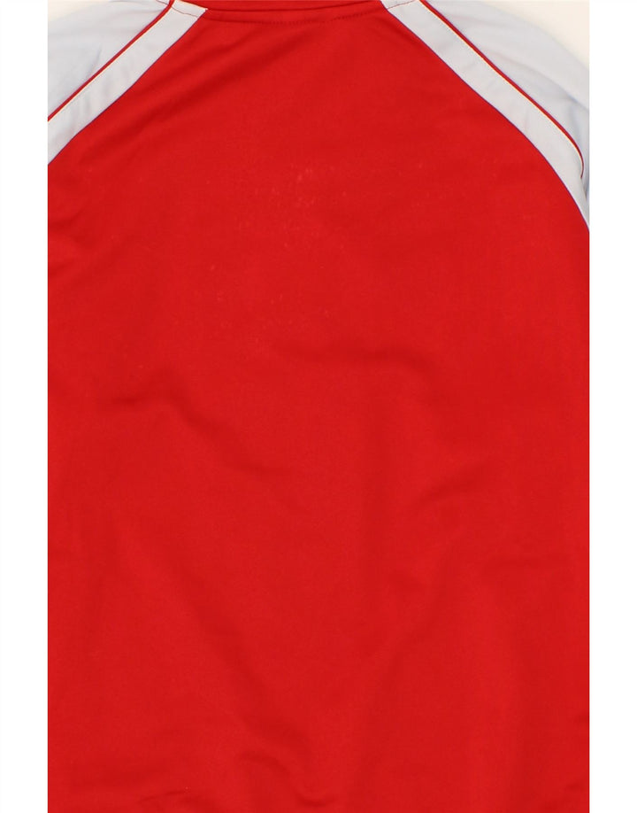 ASICS Womens Tracksuit Top Jacket UK 14 Medium Red Colourblock Polyester Vintage Asics and Second-Hand Asics from Messina Hembry 