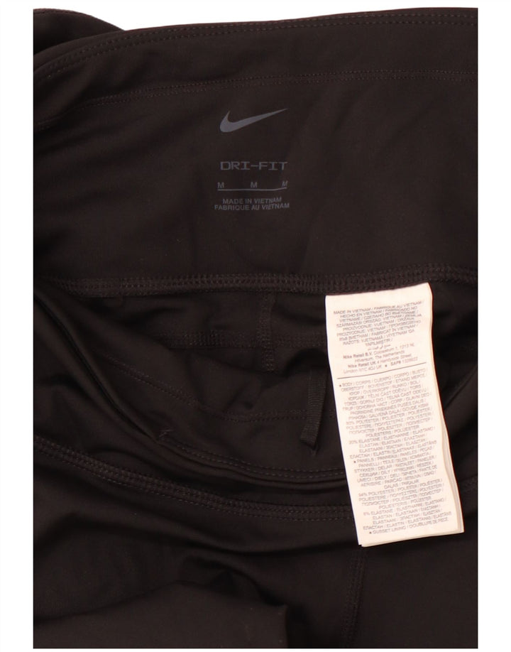 Damskie legginsy NIKE Dri Fit UK 12, średni czarny poliester