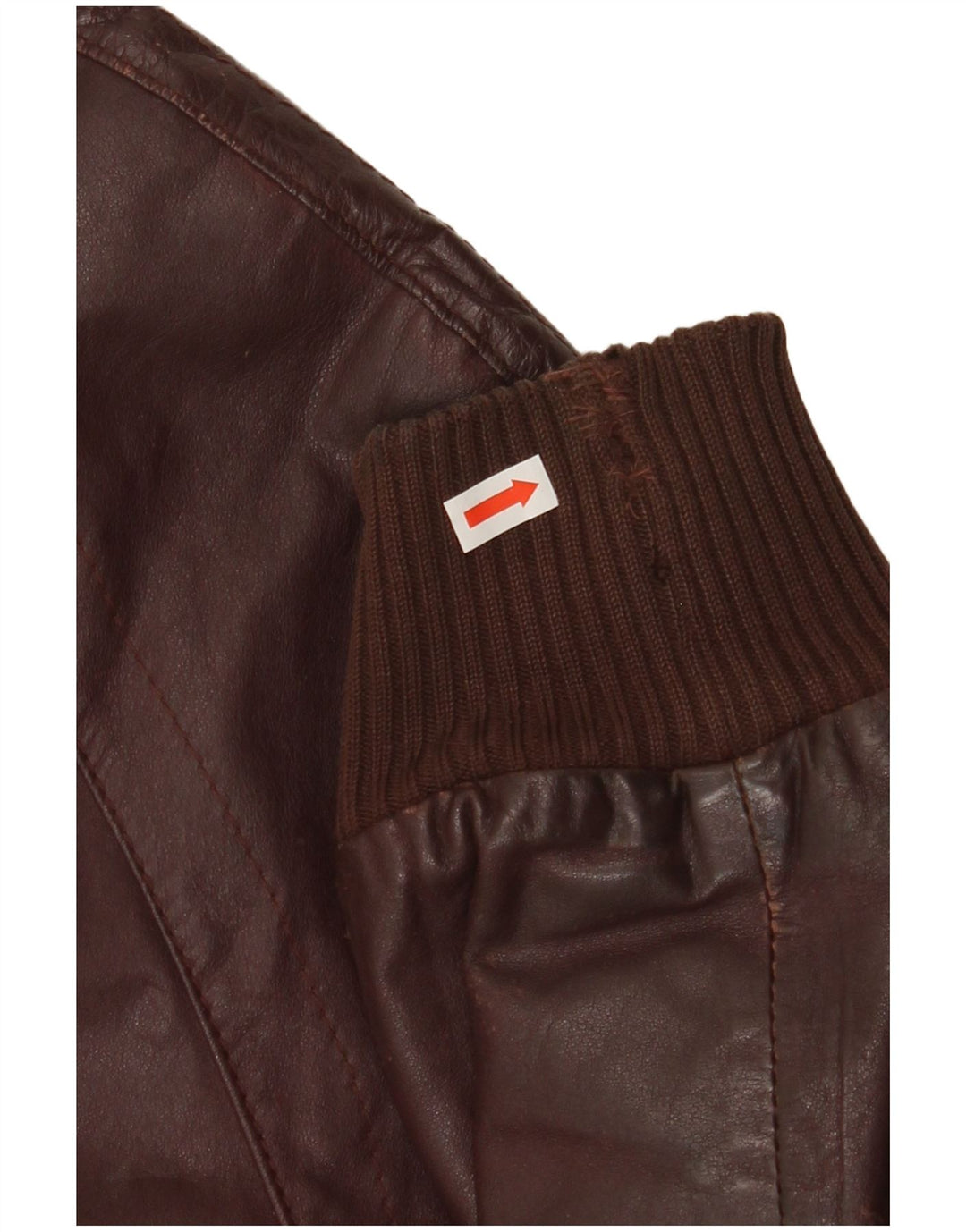 Męska kurtka skórzana VINTAGE UK 38 w kolorze średniego burgunda