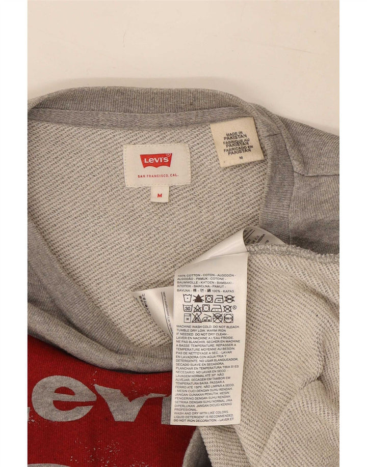 Męska bluza Levi's z grafiką, średnioszara, bawełniana