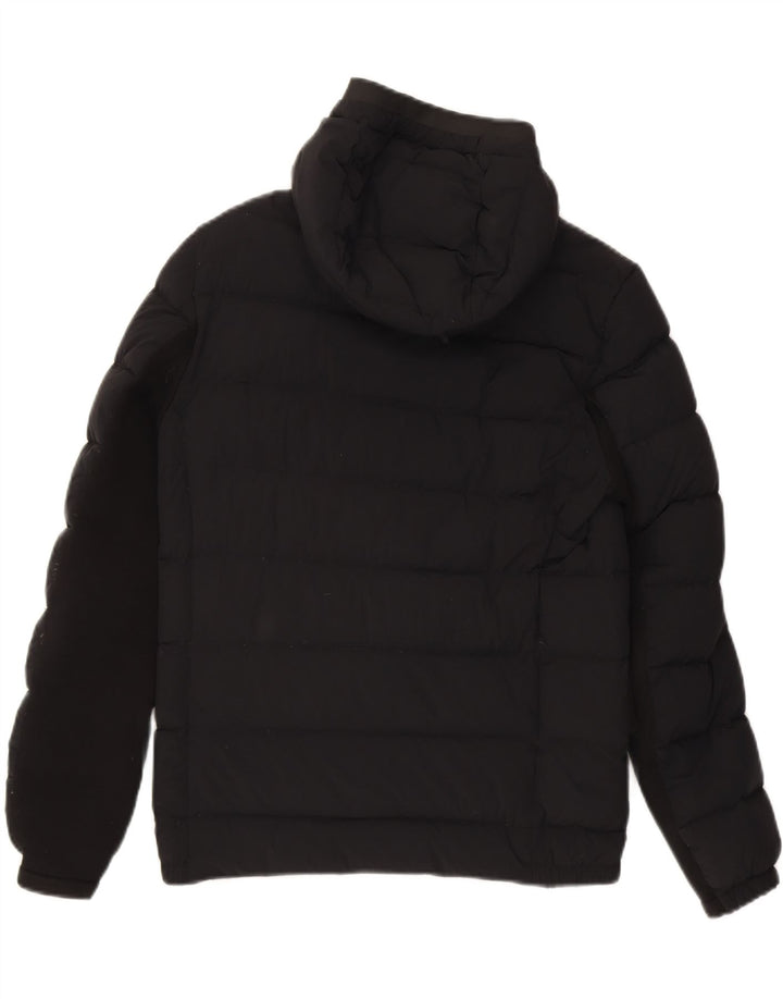 PEUTEREY Womens Oversized Hooded Padded Jacket UK 10 Small Black Nylon Vintage PEUTEREY and Second-Hand PEUTEREY from Messina Hembry 