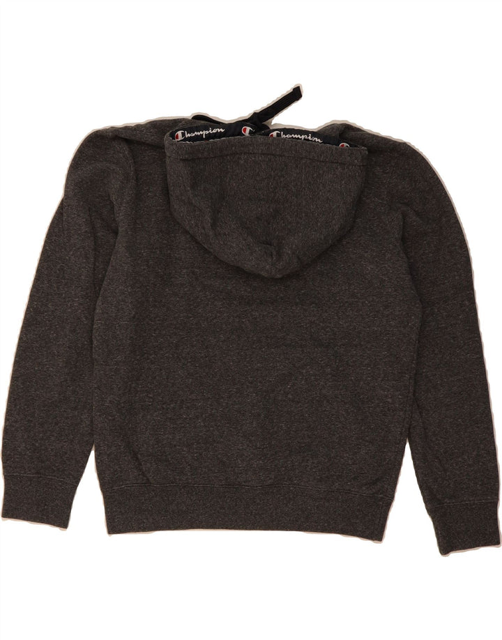 CHAMPION Womens Graphic Hoodie Jumper UK 14 Medium Grey Vintage Champion and Second-Hand Champion from Messina Hembry 