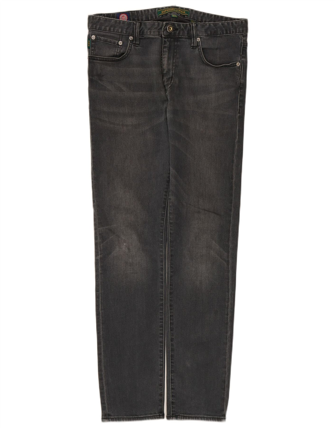 SUPERDRY Męskie jeansy slim W32 L32 Szara bawełna