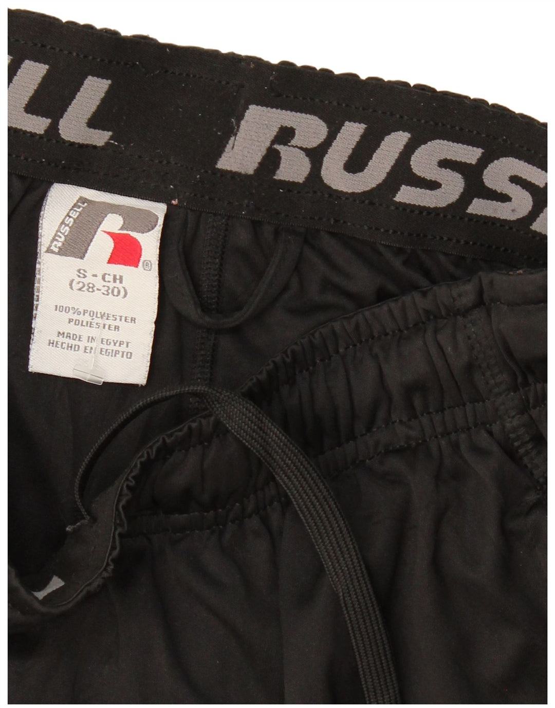 Męskie spodenki sportowe RUSSELL ATHLETIC Dri-Power, małe, czarne, poliestrowe