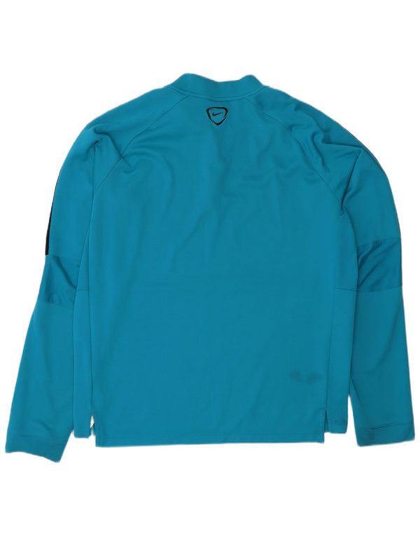 Męski dres Nike Dri Fit z zamkiem błyskawicznym i zamkiem błyskawicznym Top XL w kolorze niebieskim