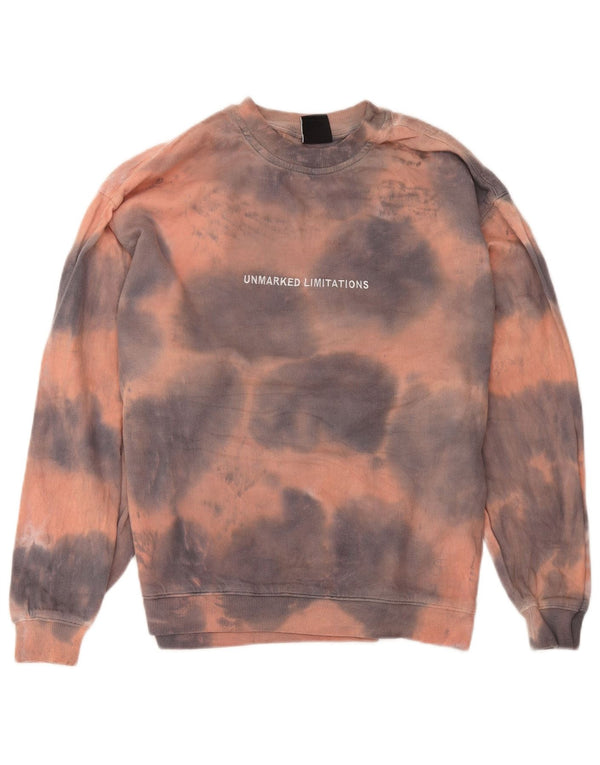 Męska bluza z grafiką o luźnym kroju Zara, mała, wielobarwna tkanina typu tie-dye