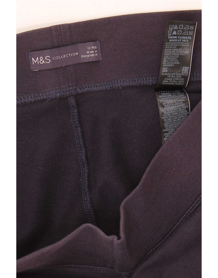 Legginsy damskie Marks & Spencer UK 12, średnie, granatowe, bawełniane