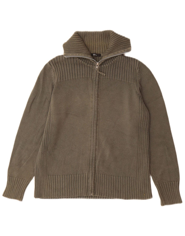 Marks & Spencer Damski sweter kardigan UK 18 XL, bawełna khaki