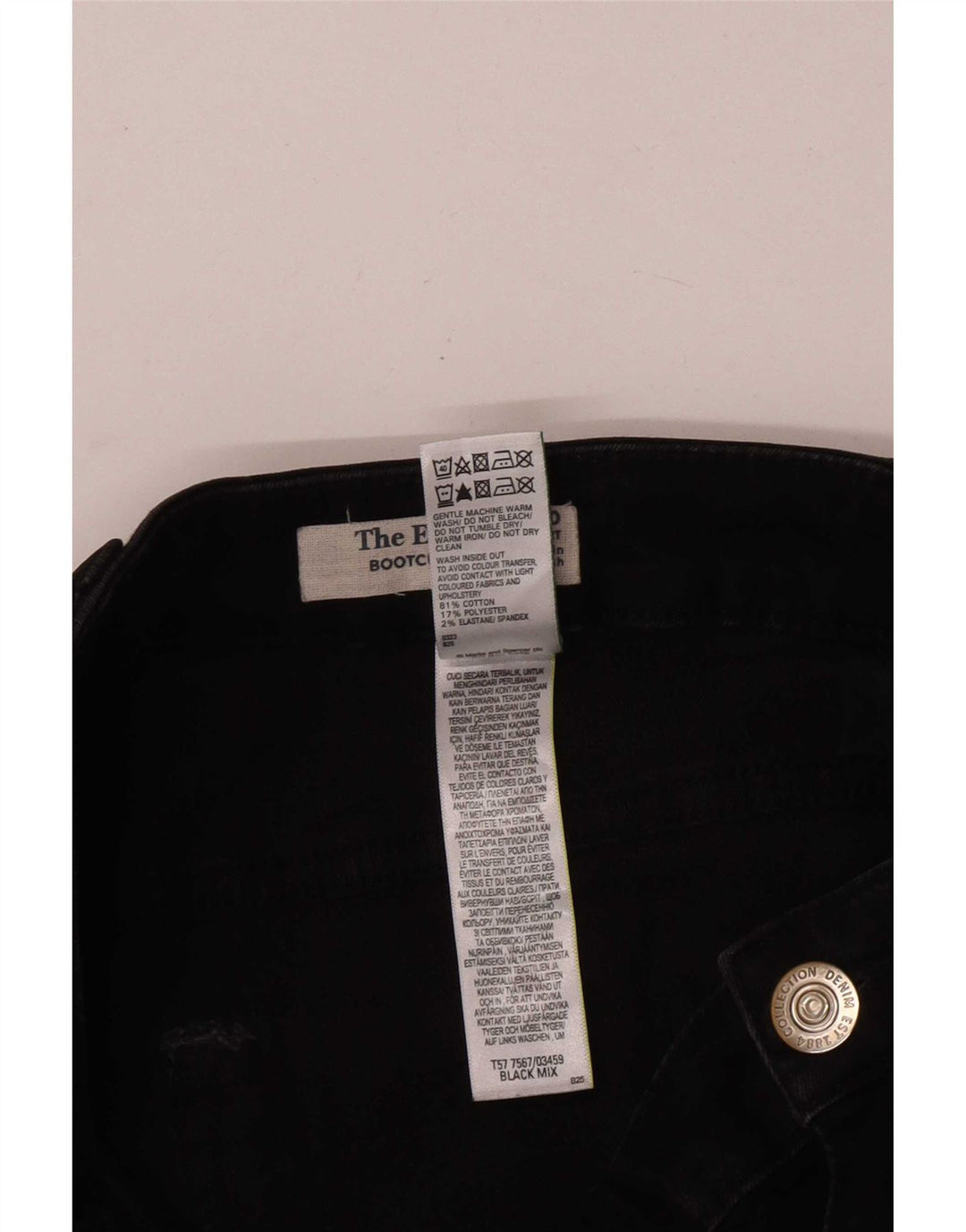 Marks & Spencer Damskie Jeansy Eva Bootcut UK 10 Małe W26 L28 Czarne