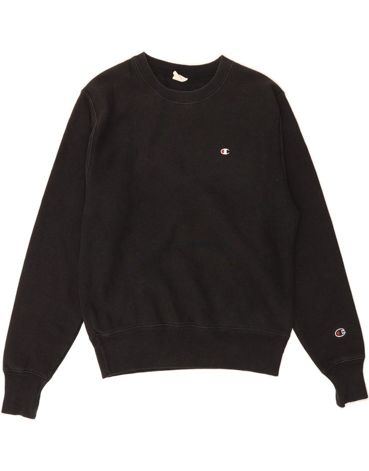 CHAMPION Mens Sweatshirt Jumper Small Black Cotton Vintage Champion and Second-Hand Champion from Messina Hembry 