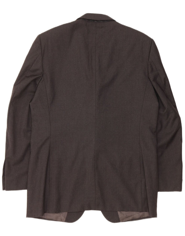 CARLO PIGNATELLI Męska marynarka zapinana na 3 guziki UK 40, duża, czarna wełna