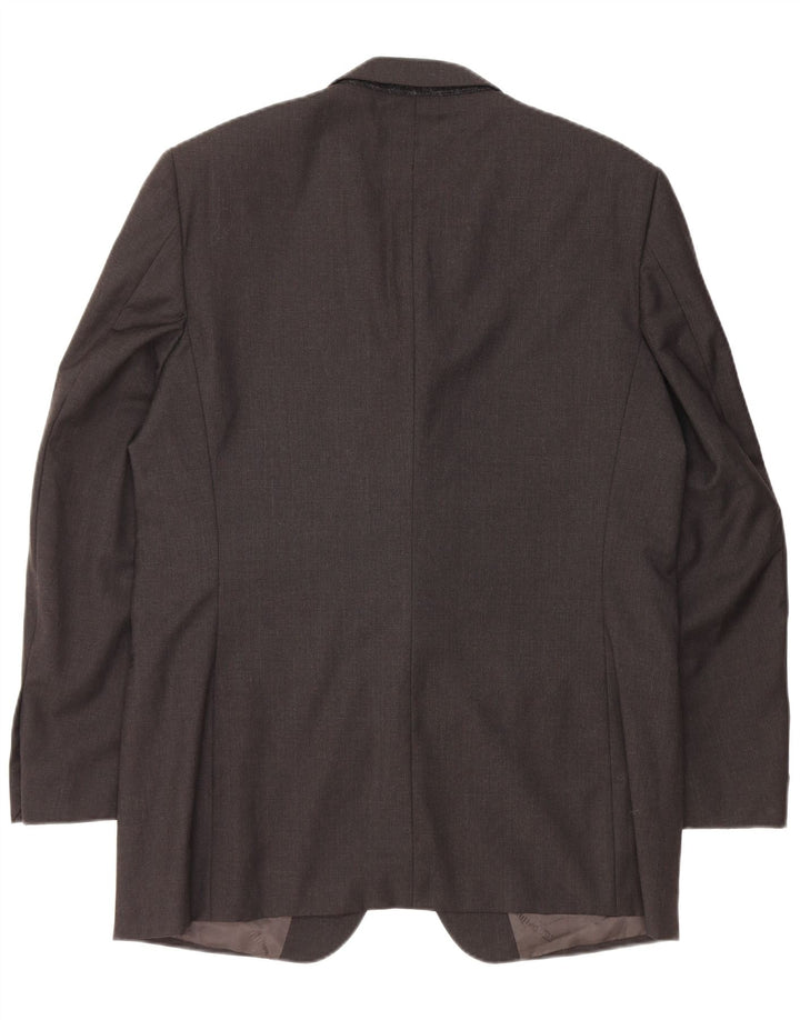 CARLO PIGNATELLI Męska marynarka zapinana na 3 guziki UK 40, duża, czarna wełna