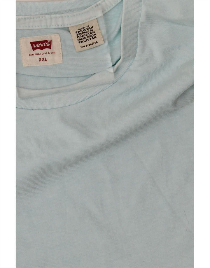 LEVI'S Mens T-Shirt Top 2XL Blue Cotton