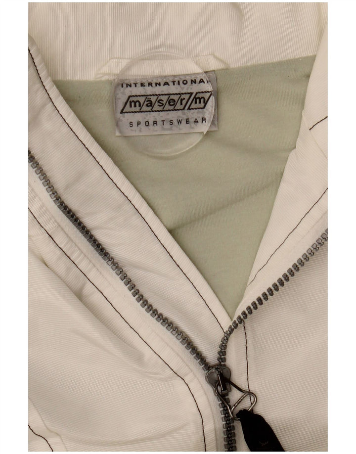 Maser M Damska kurtka oversize Anorak UK 16, duża, biała, poliestrowa