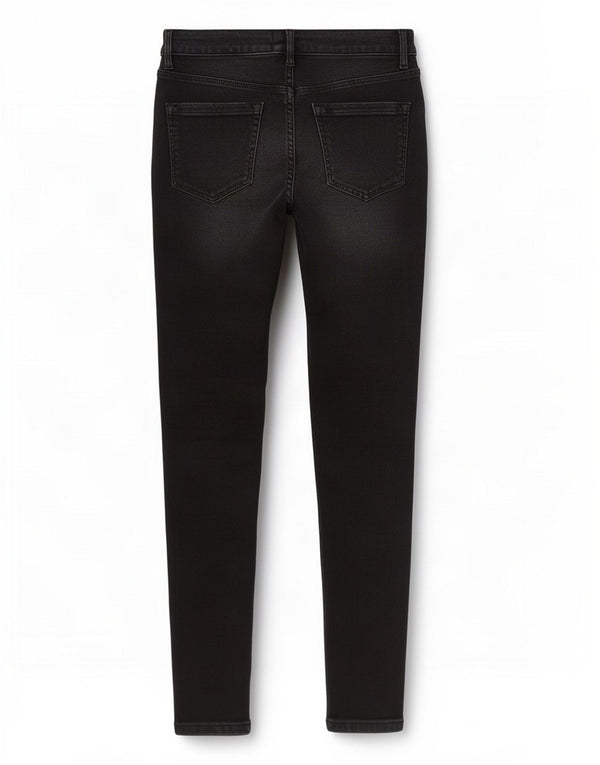 Jack Wills Damskie Toni Skinny Jeans z wysokim stanem W30 L30 Czarna bawełna