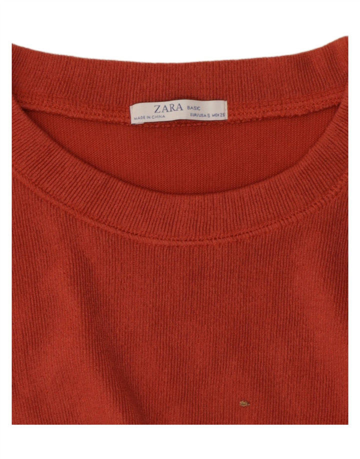 Damska bluzka oversize z długim rękawem Zara UK 10 Small Orange