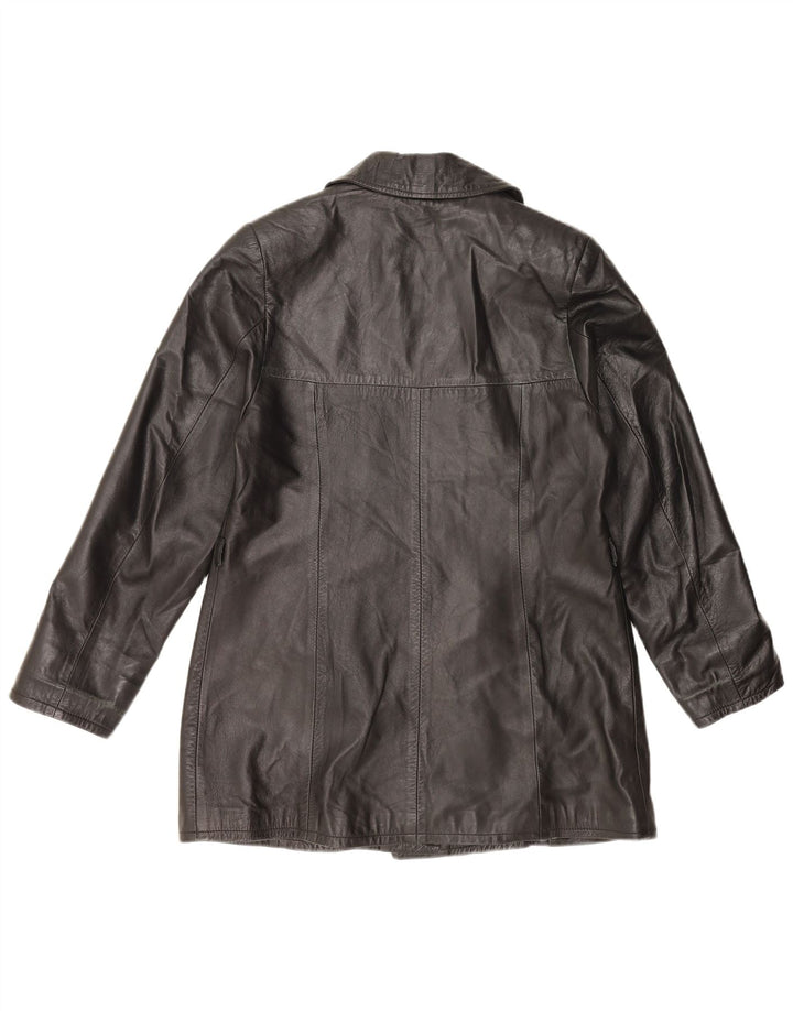 Vintage damska kurtka skórzana UK 18 XL czarna skóra