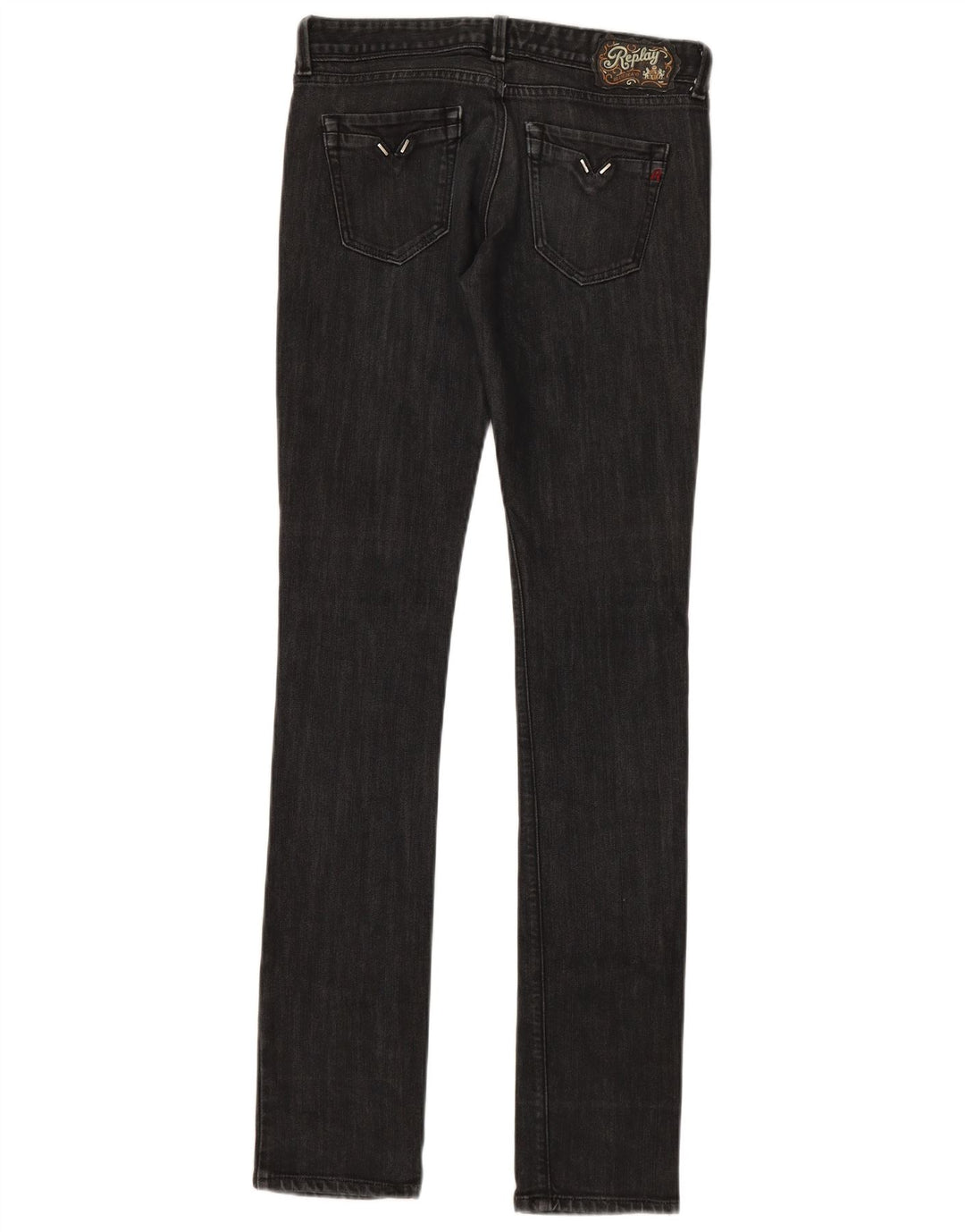 REPLAY Womens Blondy Slim Jeans W28 L34 Grey Cotton