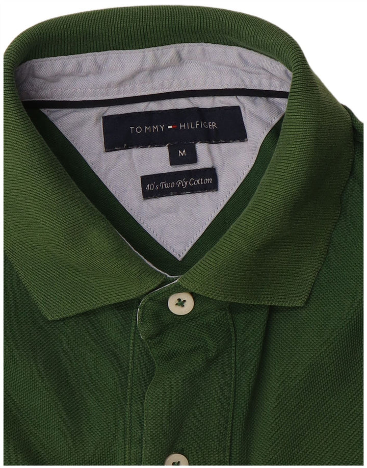 Męska koszulka polo Tommy Hilfiger w kolorze średniej zielonej bawełny