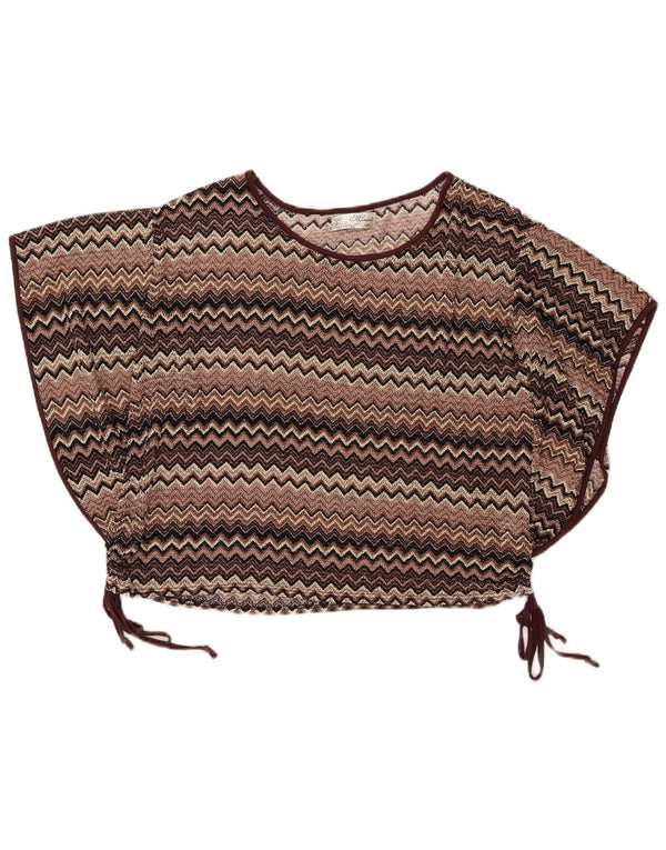 Damska bluzka oversize Mizumi Batwing Top UK 10 Small Brown Chevron