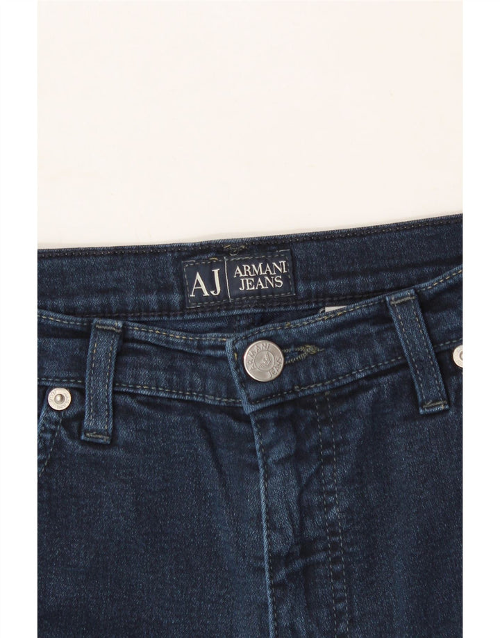 ARMANI Womens Straight Jeans W31 L30 Navy Blue Cotton Vintage Armani and Second-Hand Armani from Messina Hembry 