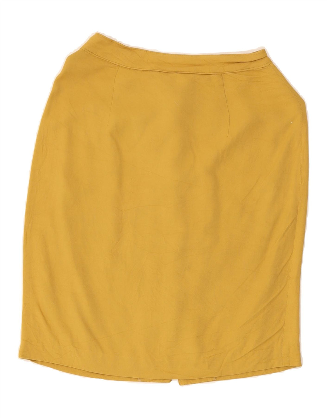 VINTAGE Womens Straight Skirt W24 XS Yellow Vintage Vintage and Second-Hand Vintage from Messina Hembry 