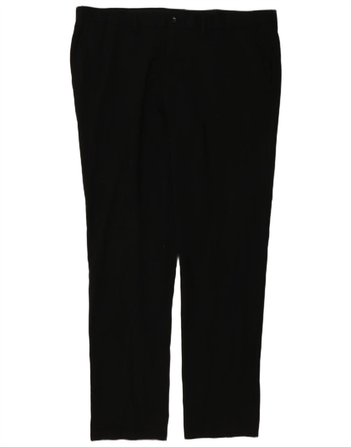 Męskie spodnie typu slim chino MARKS & SPENCER W40 L33 Czarny poliester