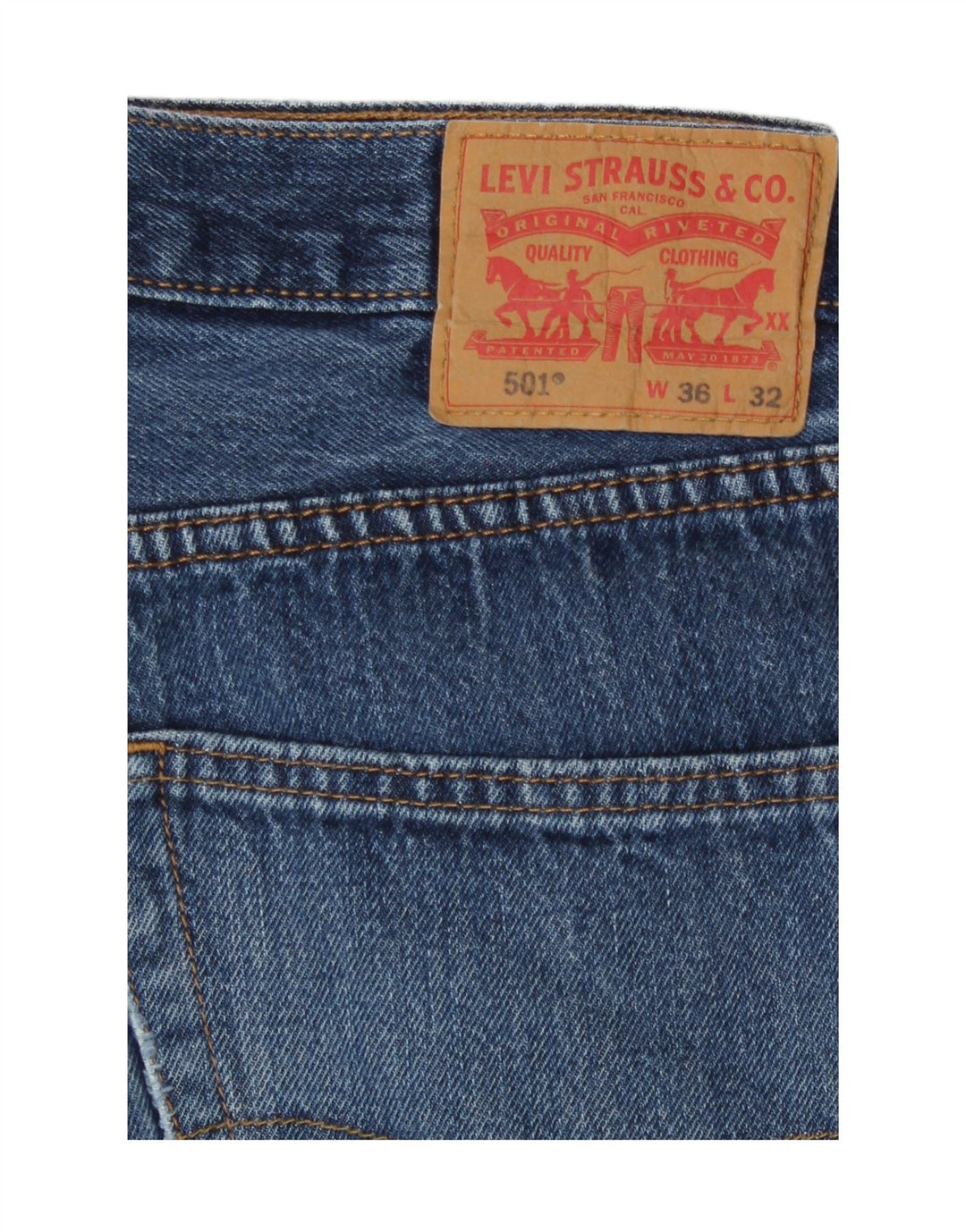 Męskie jeansy Levi's 501 Straight W36 L32 Niebieskie