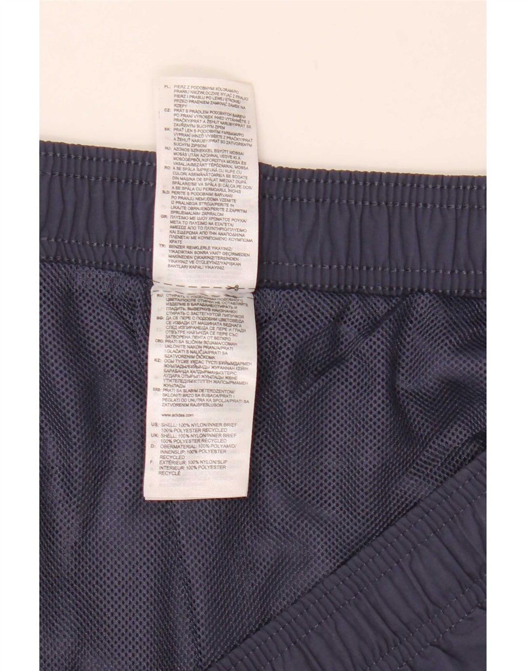 Męskie spodenki sportowe Adidas 2XL granatowe, nylonowe