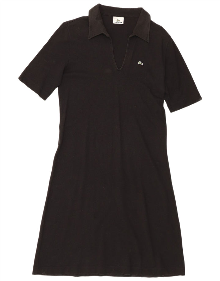 Lacoste Damska Sukienka Polo Rozmiar 44, Duża Czarna Bawełna