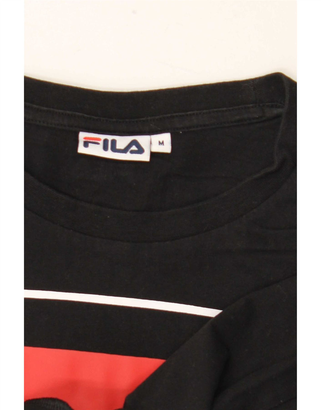Damski T-shirt Fila Crop Graphic Top UK 14 Średni Czarny