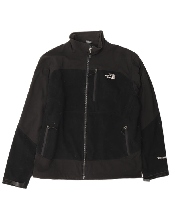 Męska kurtka przeciwdeszczowa The North Face UK 40, duża, czarna, poliestrowa z blokami kolorów