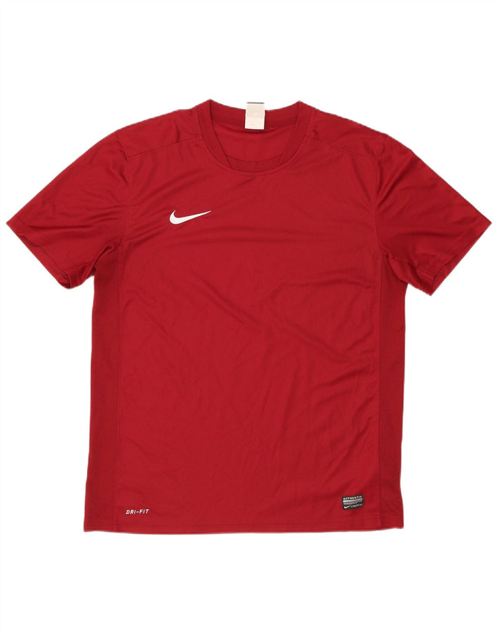 Męski T-shirt Nike Dri Fit, duży, bordowy poliester