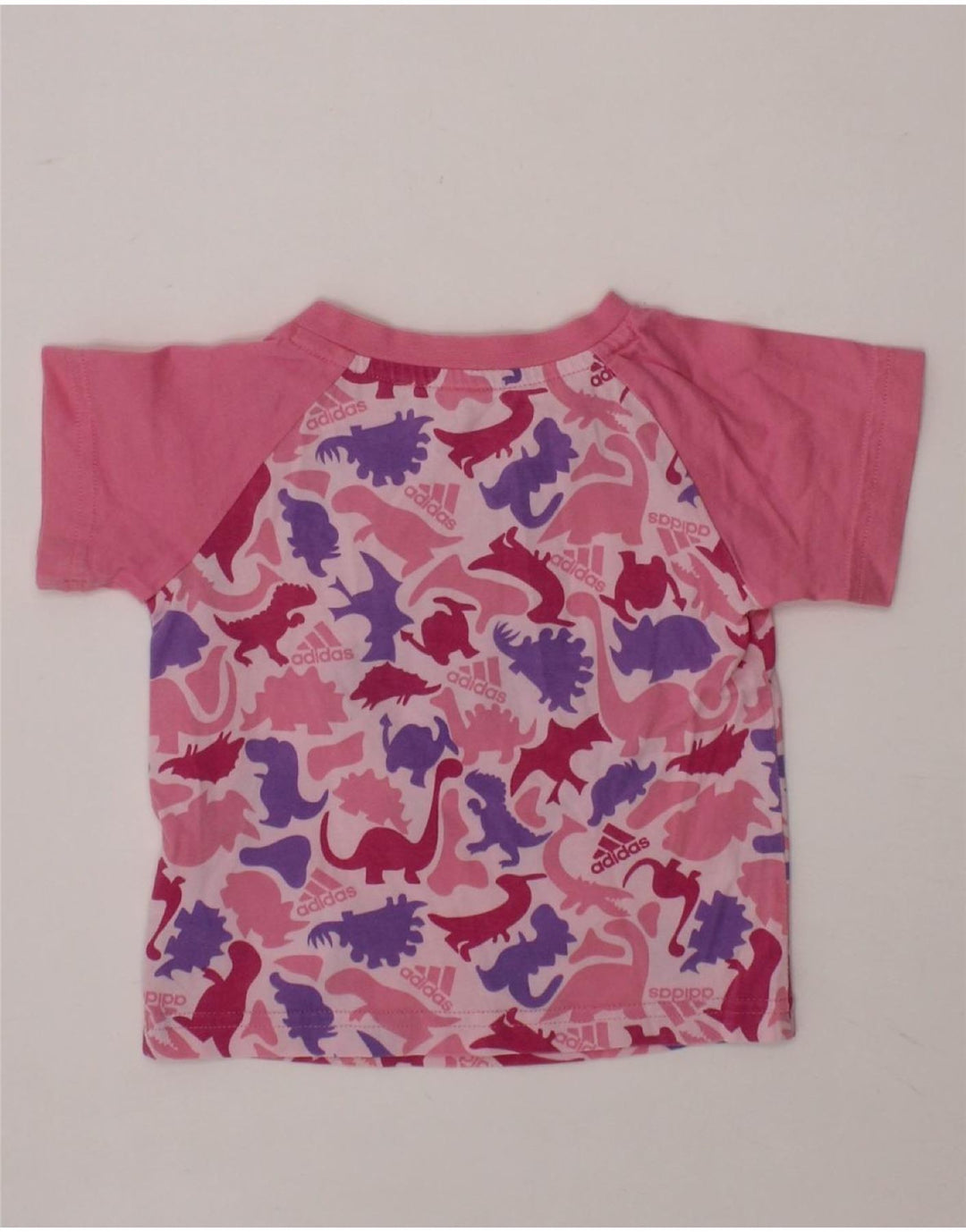 ADIDAS Baby Girls Graphic T-Shirt Top 3-6 Months Pink Cotton Vintage Adidas and Second-Hand Adidas from Messina Hembry 