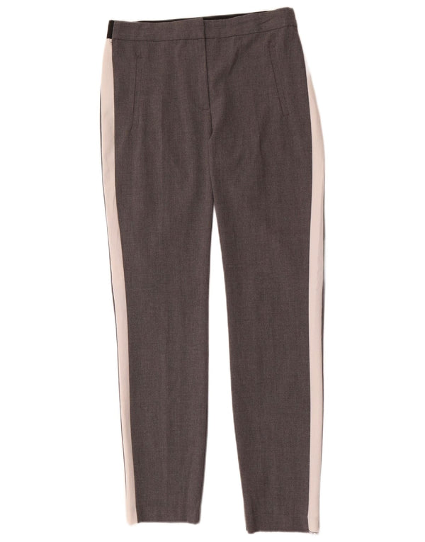 Damskie spodnie chino Zara, małe, W26 L28, szary, kolorowy poliester