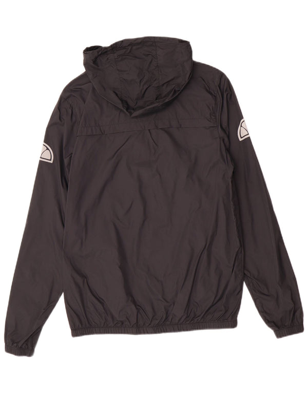 Męska kurtka przeciwdeszczowa z kapturem Anorak Ellesse UK 34 XS Czarny poliamid