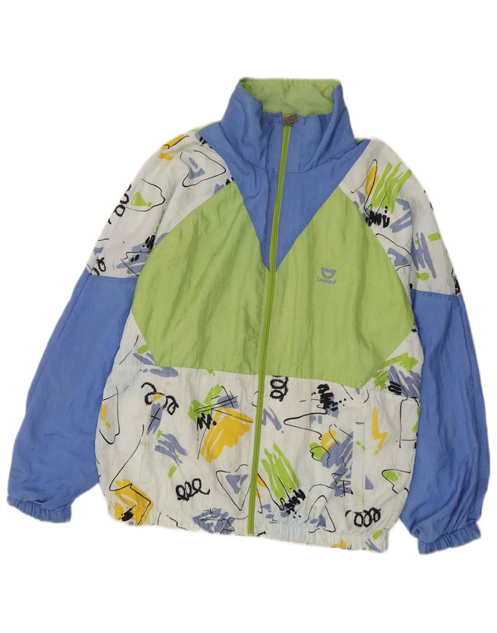 Męska kurtka dresowa Leopard UK 38/40, średnia, wielokolorowa, z blokami kolorów