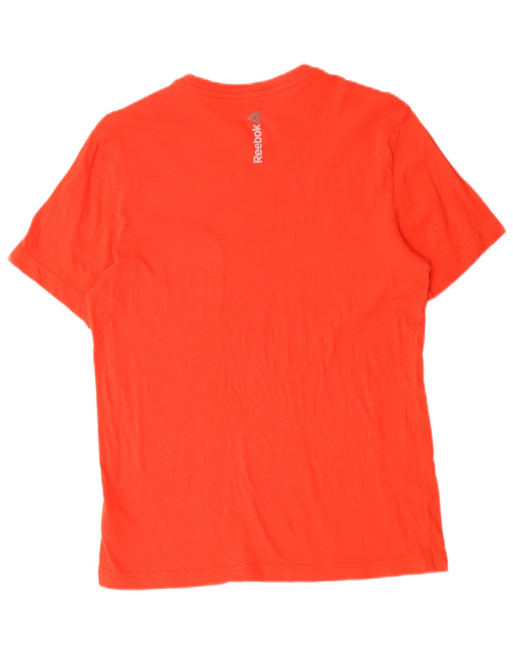 Męski T-shirt Reebok z grafiką, mały, czerwony, bawełniany