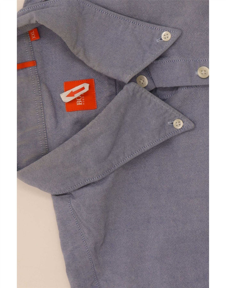 Koszula męska Hugo Boss 2XL niebieska bawełniana