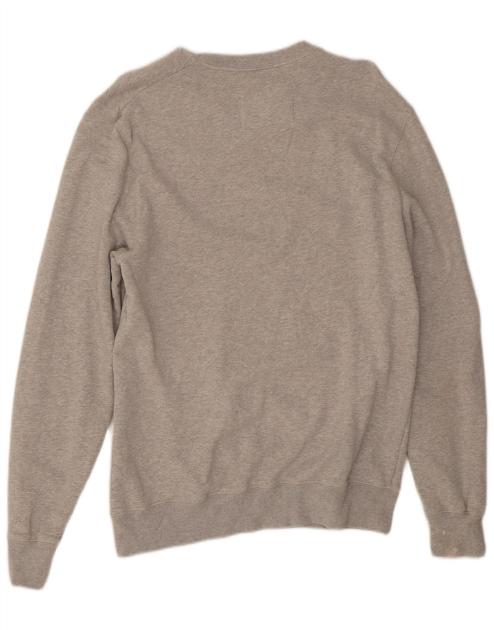 Męska bluza z grafiką Jack Wills, średnio szara, nakrapiana bawełna