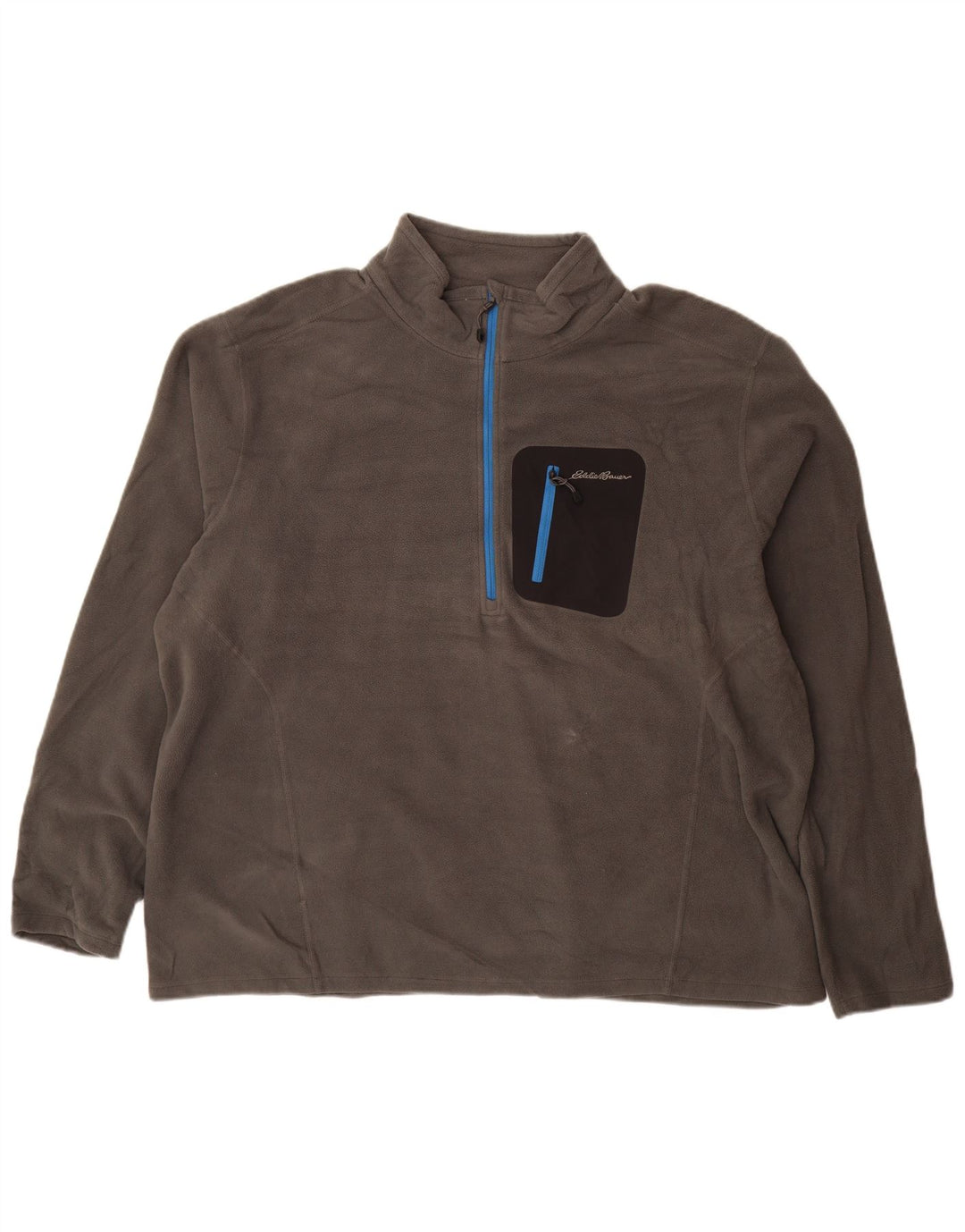 Męski sweter polarowy EDDIE BAUER z zamkiem błyskawicznym, 2XL, szary poliester