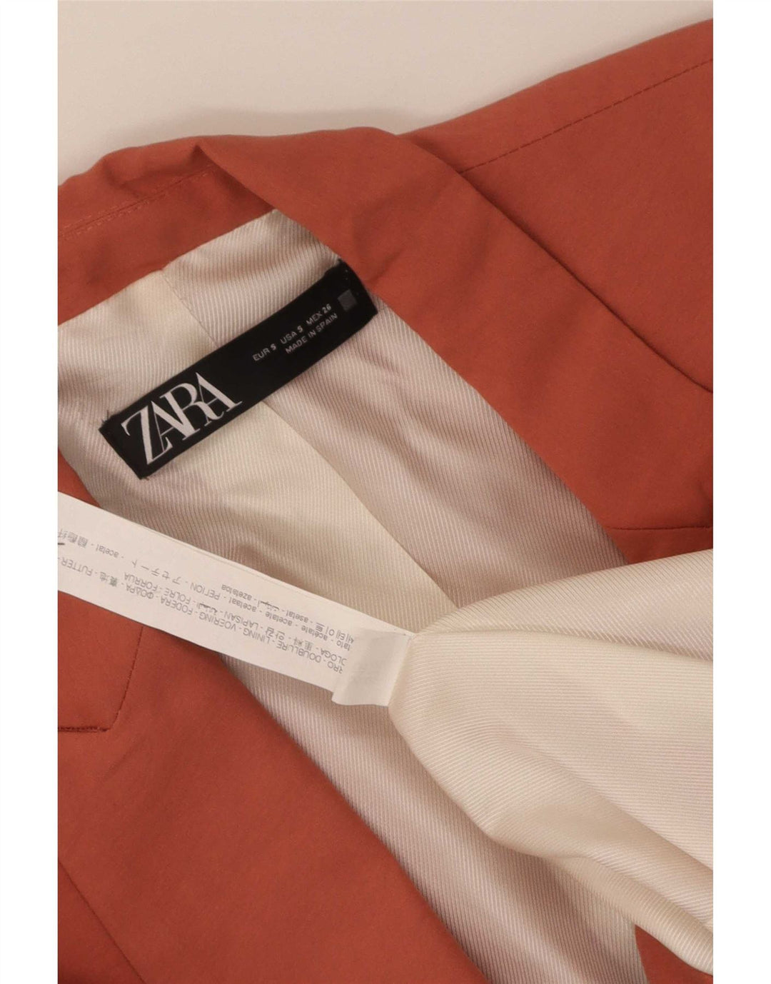 Damska otwarta marynarka Zara UK 10 Small Orange Acetat