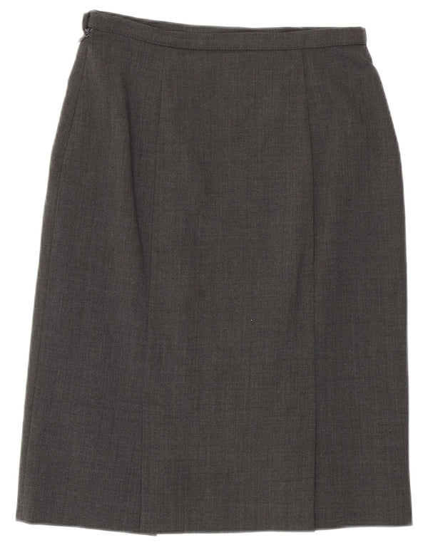 Czarna damska spódnica ołówkowa Penny UK 10 Small W26 Szary poliester