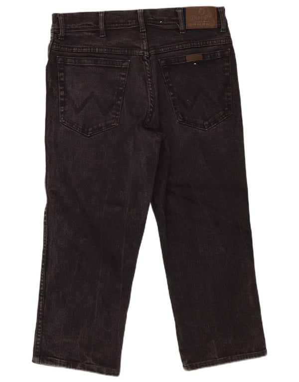Męskie jeansy Wrangler Capri o regularnym kroju W34 L22, czarne, bawełniane