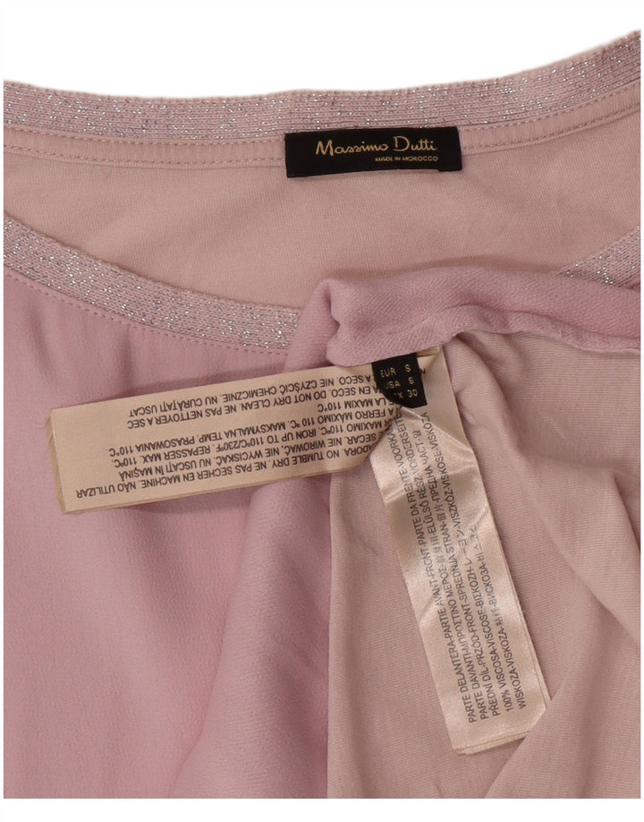 MASSIMO DUTTI Damska bluzka oversize Top UK 10 Small Pink Colorblock